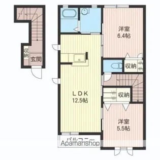 サンパティーク【2階】の間取り